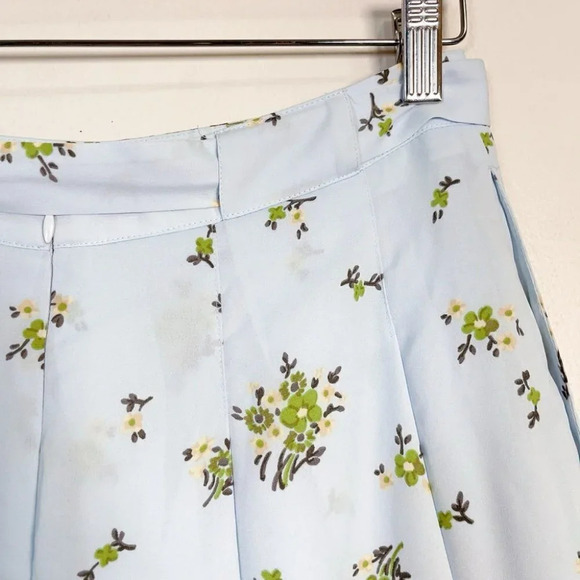 Aritzia Sunday Best  Floral Belt Flowy Light Blue Short - Picture 10 of 14